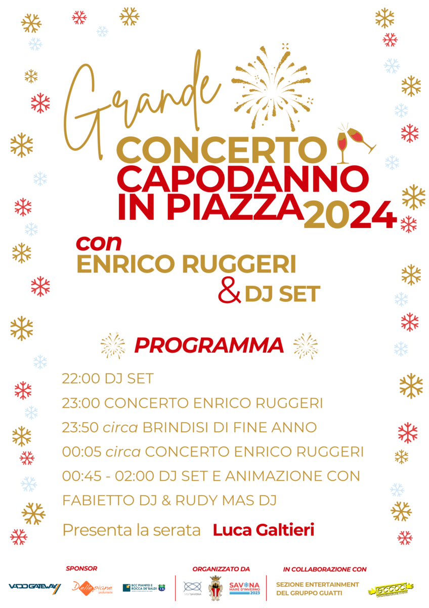 Savona Capodanno In Piazza Con Enrico Ruggeri Lanuovasavona It