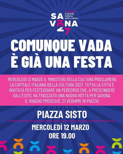 12 marzo, Savona in piazza