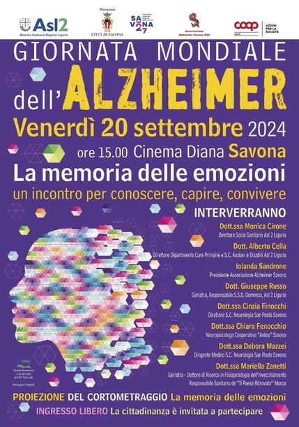 Giornata dell’Alzheimer: le iniziative a Savona