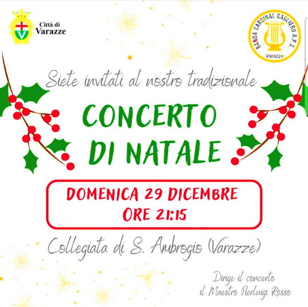 Stasera a Varazze il Concerto di Natale