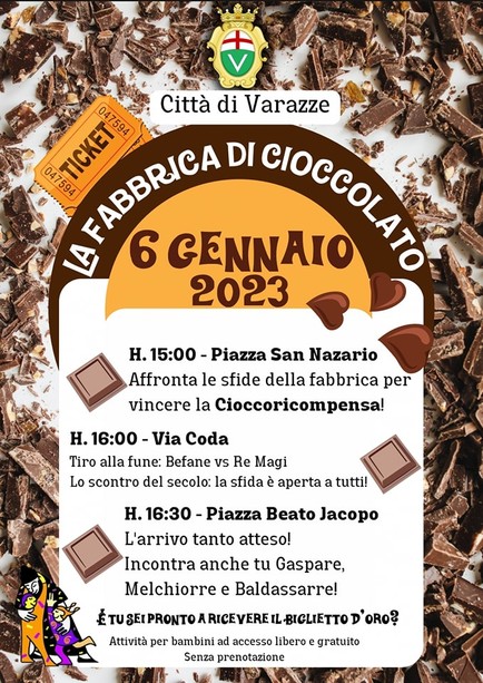 Tombola e Fabbrica del cioccolato: Varazze festeggia la Befana