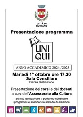 Quiliano, la quarta stagione di UniQui