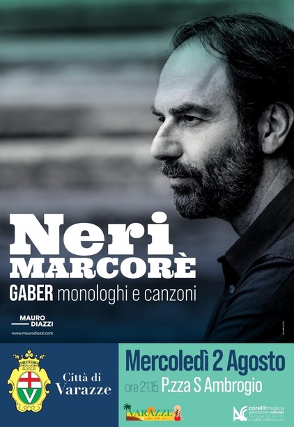 Neri Marcorè a Varazze con 'Gaber, monologhi e canzoni'