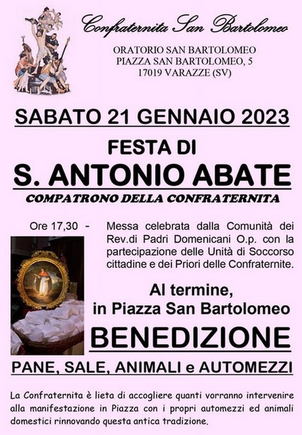 Varazze celebra Sant'Antonio Abate