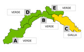 Meteo, allerta gialla per piogge e temporali sul levante ligure