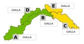 Maltempo, allerta gialla sul Levante ligure