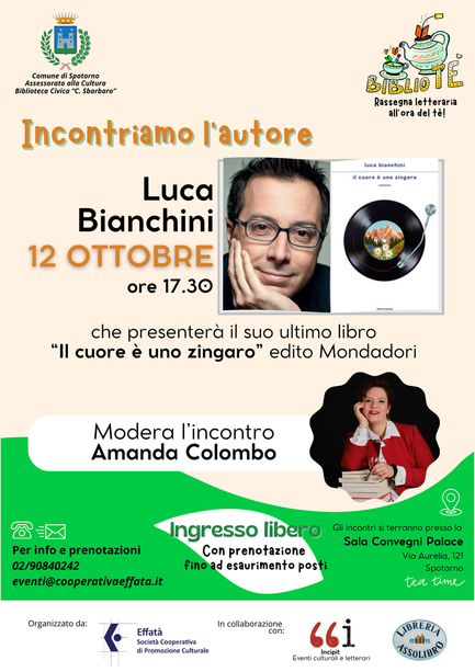 Bibliotè: Spotorno incontra Luca Bianchini