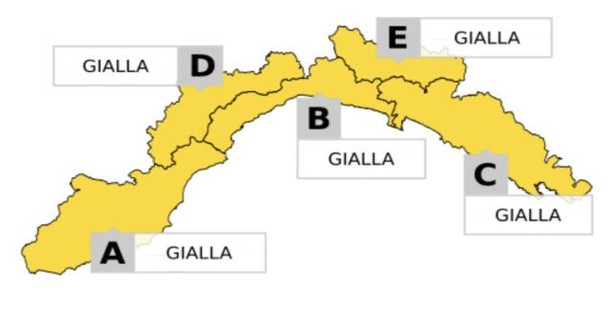 Maltempo, allerta gialla fino alle 18