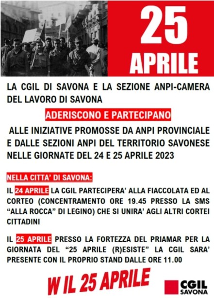 Cgil e il 25 Aprile