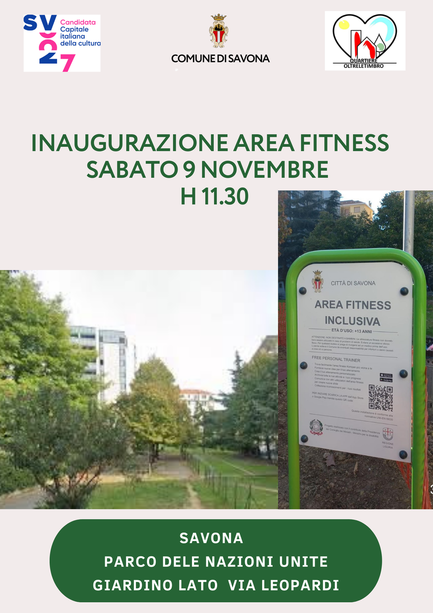 Savona, una nuova area fitness in piazza delle Nazioni