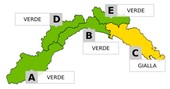 Meteo, allerta gialla sul Levante ligure