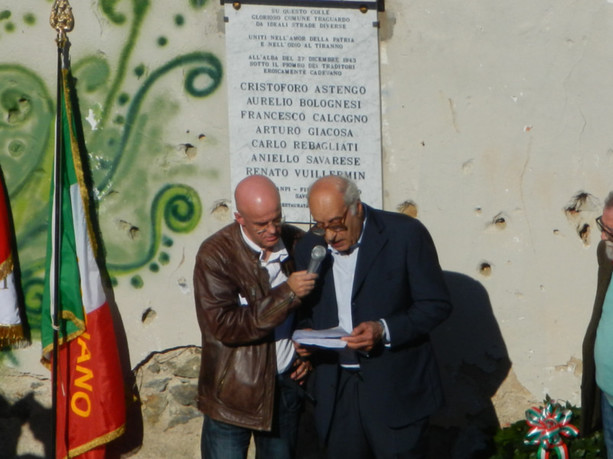 la cerimonia dello scorso anno, con Balduino Astengo e Giuseppe Milazzo