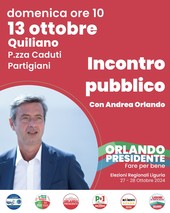 Quiliano: Andrea Orlando incontra i cittadini