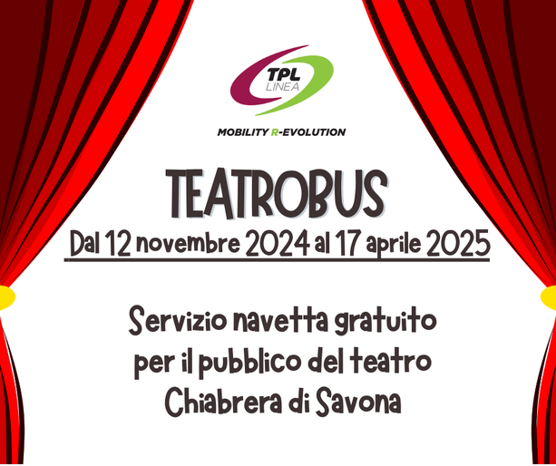 Savona, torna il TeatroBus per gli spettatori del Chiabrera